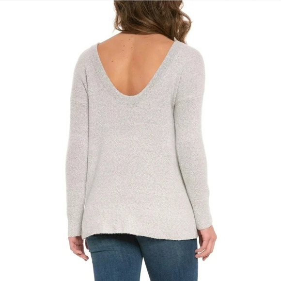 NWT French Connection Urban Flossy Sweater Cinder Rose Pink Scoop Back XS - Picture 2 of 14